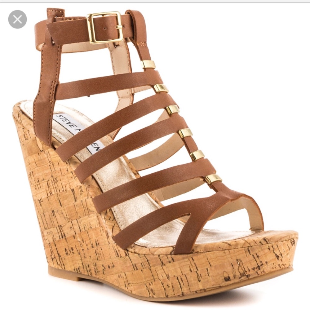 Steve Madden Indyanna Wedge in Cognac - Size 10